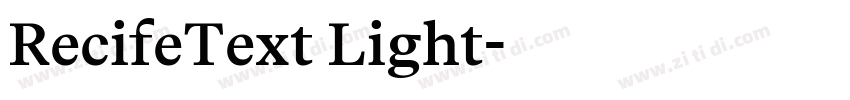RecifeText Light字体转换